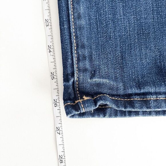 American Eagle Womens Slouchy Denim Stretch Straight Jeans Blue 8 - Picture 8 of 11